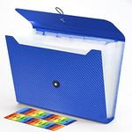 Expanding File Folder, 13 Pockets Accordian File Holder Organizer, A4 Letter Size Paper Document Receipt Organizer Accordion Filing Folder for Classroom, Home, Office and Travel