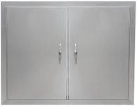 BBQ Access Door 31" W x 24" H, Garvee Grill Door Double Door Brushed Stainless Steel, Outdoor Kitchen Doors for BBQ Island Grilling Station