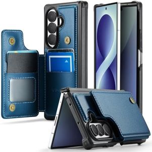Vinich for Samsung Galaxy Z Fold 8 Ultra Wallet Case with Card Holder Blue