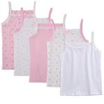 Bhyzdi 5 Pack Girls Cami Vests Soft Sleeveless Kids Undershirts Tank Tops for Toddler Racerback Ballet Gymnastics Dancewear