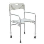  Lightweight folding wetroom shower  seat chair with backrest - adjustable height