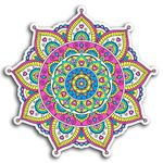 2 x 10cm Mandala Pink Indian Vinyl Stickers - Sticker Laptop Luggage #19380 (10cm Wide)