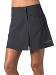 TERRY Metro Skort Lite - Women Cycling Skirt with Detachable Padded Liner Short, Ebony - Medium