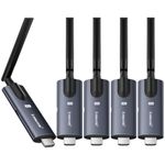 Lemorele Wireless HDMI Transmitter and 4Receivers, Portable HDMI Wireless Extender, Plug & Play 656FT 1080P HD for Stream Video & Audio from PC/Camera/TV-Box to Monitor/Projector/HD TV/Phone/Tablet