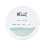 The Natural Deodorant Co, Teen Deodorant Balm Sweet Mint 55g, For Teens or Tweens, Aluminium Free, Plastic Free