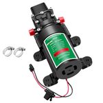 LONGRUNNEW Fresh Water Pump 12V DC Diaphragm Pumps with Adjustable Pressure Switch, 4.5L/Min 1.2GPM 85 PSI Self Priming Sprayer Pump for RV/Camper/Marine/Boat/Garden Lawn