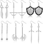 Fabbay 6 Pairs Gothic Earrings Goth