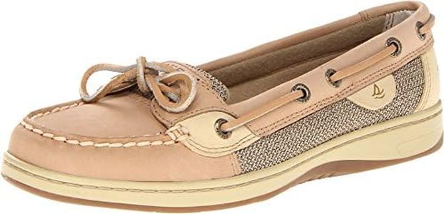 Sperry Top-Sider Women's Angelfish Boat Shoe,Linen/Oat,10 M US