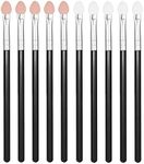 Two-color Rubber Cotton Eye Makeup Brushes - Sponge Applicator Oval Tipped Eyeliner Brush Eyeshadow Brush Makeup Brush Tool (10 PCS)