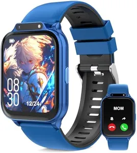 Smart Watch for Kids 1.85" with Fitness Tracker, Sleep Monitor, 22/100+ Sport Modes, DIY Dial, IP68 Waterproof, Step Counter, Heart Rate, Camera, with/Without APP, Gift for 3-12 Years Old Boys Girls