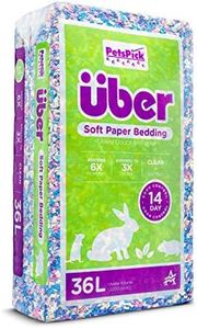 PETSPICK Uber Soft Paper Pet Bedding for Small Animals, Confetti, 36L