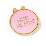 Birdie Girl Funny Golf Gifts for Women Womens Golf You Got This, B*tch Pink and Gold Golf Ball Marker Hat Clip, Perfect Golf Markers for Gifts, Golf Bag Accessories