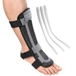 Sylong® Achilles Tendon Rupture Night Splint, Post-Op Achilles Tendon Brace for Surgery Recovery, with 3 Plantar Flexion Angles 40°/30°/20° Metal Brackets, Sleeping Only, Not for Walking (Right-S/M)