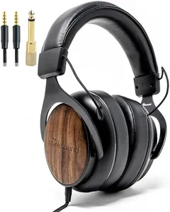 thinksound ov21- Wired Headphones - Over Ear Closed Back Pro Studio Monitor with Mic Professional Grade, Critically Acclaimed, with Detachable Corded Cable for Recording, DJ, Guitar, Music, Podcast