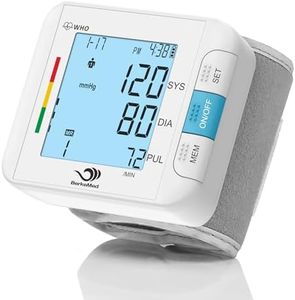 BerkeMed Tensiometro de Muñeca,Monitor automático de presión arterial de muñeca para uso doméstico o en movimiento,2x99 memoria de grupo para el control de la hipertensión-Blanco…