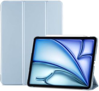 ProCase Smart Case for iPad Air 11-inch M4 (2026, 8th Gen) / M3 (2025) / M2 (2024) & 10.9 Inch iPad Air 5th (2022) & 4th (2020) – Protective Hard Back Cover with Auto Sleep/Wake - SkyBlue