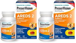 PreserVision AREDS 2 Eye Vitamin & Mineral Supplement, Contains Lutein, Vitamin C, Zeaxanthin, Zinc, Vitamin E, Eye Health Supplements for Adults, 120 Mini Soft Gels (packaging may vary) (Pack of 2)
