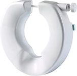 Helping Hand Unifix 4 inch / 100mm Raised Toilet Seats Without Lid for Elderly, Disabled and Hip Replacement. Strong, Secure, Portable Elevated Toilet Seat Risers for Adults