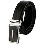 Labnoft Men's Auto Lock Leather Belt - Black