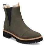 TOMS Women's Dakota Chelsea Boot, Water Resistant Tarmac Olive Oiled Nubuck, 5.5 UK