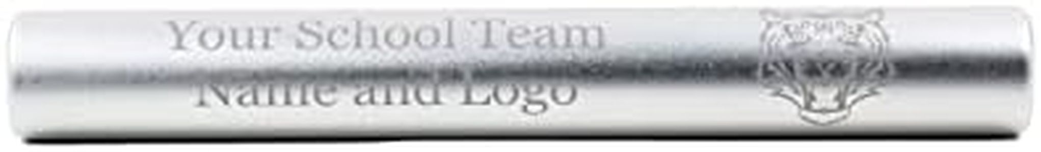 Hat Shark Custom Silver Aluminum Track and Field Relay Baton Personalized Gift - Your Team Name and Logo Engraved