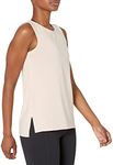 Amazon Essentials Women's Soft Cotton Standard-Fit Yoga Tank (Available in Plus Size) (Previously Core 10), Pale Pink, Medium