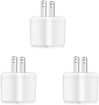 3-Pack USB Wall Charger Block, 5W Charger Plug Charging Cube for Cellular Phones,Smartwatches,E-Book Readers,Game Consoles,Headphones,Players,Router,Tablets,Bracelet and More (Wihte)