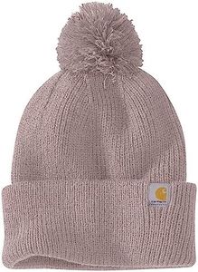 Carhartt Women's Knit Pom Cuffed Beanie, Mink