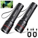 Rechargeable Flashlight, KOOPER Tactical Flashlight High Lumens, Super Bright LED Flashlight with Adjustable Brightness & 3 Modes, Waterproof Flashlight for Camping Hiking Emergency (2 Pack)