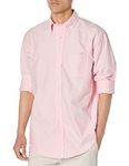 Brooks Brothers Men's Long Sleeve Button Down Original Oxford Cotton Shirt, Solid, Pink, XX-Large