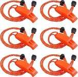 6PCS Safety Survival Whistles with 