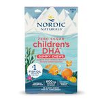 Nordic Naturals Zero Sugar Children's DHA Gummies | Fish oil for kids 600mg Omega 3 EPA & DHA for kids - Age 1-6 Yrs | Tropical Punch Fish oil - 30 gummy chew