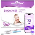 Easy@Home Ovulation Fertility Test Predictor Kit: 20 LH + 5 HCG Strips Precise Fertility Test for Women Ovulation Monitor - Powered by Premom App