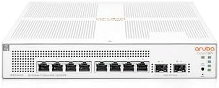 HPE Networking Instant On Switch Series 1930 8-Port Gb Smart-Managed Layer 2+ Ethernet Switch with PoE | 8X 1G | 2X SFP | 8X CL4 PoE 124W | US Cord (JL681A#ABA)