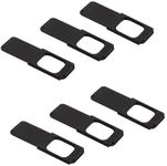 C-SLIDE 1.0 Webcam Cover Slide 6 Pack | Sliding Laptop Camera Blocker | 1.5” x 0.5” by 1.5mm Thin | Camera Blocker for Computers, Tablets, Echos, Chromebook & More | Make Security a Priority | Black