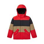 Burton Boy's Symbol Snowboard Jacket, Tomato/True Black/Kelp, 140 UK