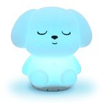 Mindfulness 'Breathing Puppy' | 4-7-8 Guided Visual Meditation Breathing Light | 3 in 1 Device with Night Light & Noise Machine for ADHD Anxiety Stress Relief Sleep - Gift for Kids Adult Women Men