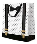 Elegant Man Birthday Gift Bag Wedding Present Wrap Groomsmen with 3D Bowtie Medium - 20cm x 25cm x 10cm