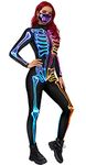 Skeleton Costume for Women 3d Print Skull Bodysuit Skinny Catsuit Cosplay Jumpsuit BAX170 L