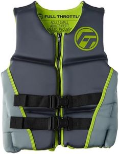 Full Throttle Adult Hinged Rapid Dry USCG Approved Life Jacket, Lime, Small