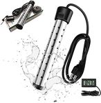 Immersion Water Heater for Bathtub,Submersible Water Heater with 304 Stainless Steel Protective Cover,Bathtub Heater,Heat 5 Gallons of Water in Minutes (Black)