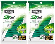 Schick ST2 for Men Sensitive Skin Disposable Razor - 12 ct - 2 pk