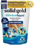 Solid Gold Dog Food Topper - 12 Pack Protein Shreds Wet Dog Food Topper w/Chicken & Carrots - High Protein Meal Toppers for Dogs to Support Muscle Growth and Overall Immunity