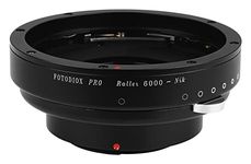 Fotodiox Pro Lens Mount Adapter - Rollei 6000 (Rolleiflex) Series Lenses to Nikon F Mount SLR Camera Body with Built-in Aperture Iris