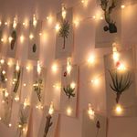 100 LED Photo Clips String Lights - 33FT Fairy Lights with 50 Clips for Hanging Polaroid Pictures, USB Powered Photo Hanger Lights, Plug in Twinkle Lights for Room Party Decor