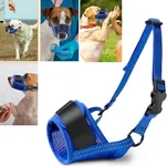Dog Muzzle for Large Dogs, Stop Biting,Barking,Chewing, Soft Muzzle with Reflective & Adjustable Strap,Breathable Dog Mouth Guard for Biting Chewing Grooming (Sky Blue, L)
