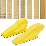 Windspeed 2+70 Pcs Mini Detail Sander, Finger Sanders for Wood Micro Sander for Detail Work Finger Sander for Crafts Small Projects, Include 40 60 80 120 150 220 400 Grit Sandpaper