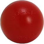 Jolly Pets Push-n-Play Ball Dog Toy, 14 Inches/Extra-Large, Red All Breed Sizes