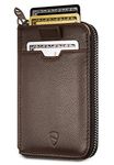 Vaultskin Notting Hill Zip Wallet with RFID Protection (Brown)