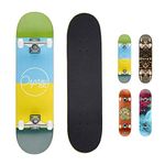 Osprey | Complete Skateboard, 31" x 8" Double Kick Skateboard for Kids and Adults, Concave Deck, Includes Grip Tape, Deck and Wheels, Blocks Multiple Designs